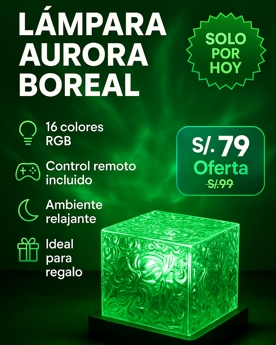LÁMPARA AURORA BOREAL 🌌