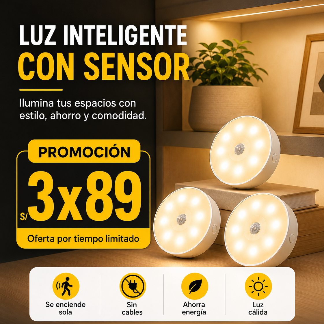 LUZ SENSOR INTELIGENTE