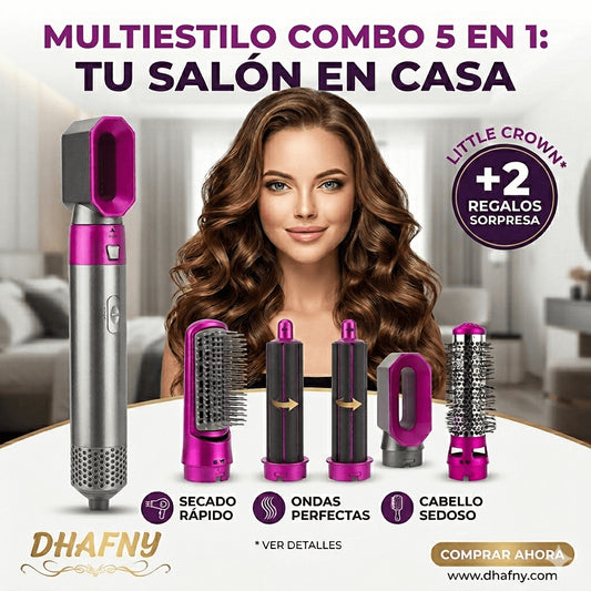 COMBO 5 EN 1 💖 ALISADOR, SECADOR, ONDULADOR, VOLUMEN, CEPILLO 😍