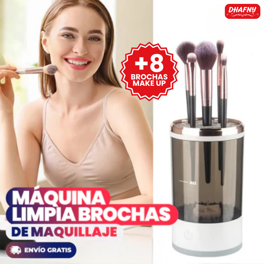 MÁQUINA LIMPIA BROCHAS💖+ 8 BROCHAS MAKE UP🥰