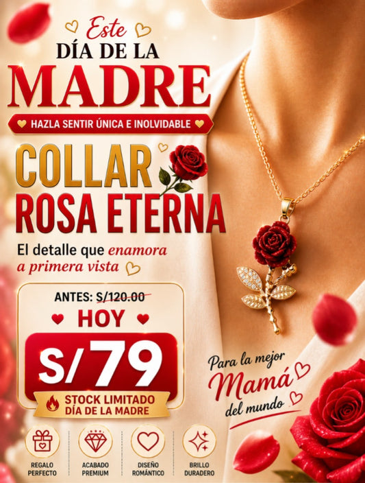 COLLAR ROSA ETERNA 💖