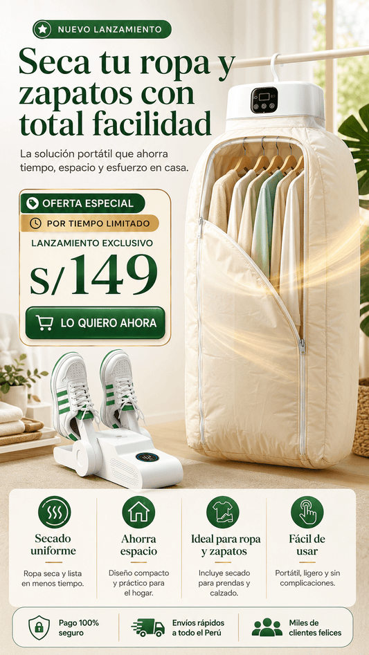 SECADOR DE ROPA Y ZAPATOS 🌟